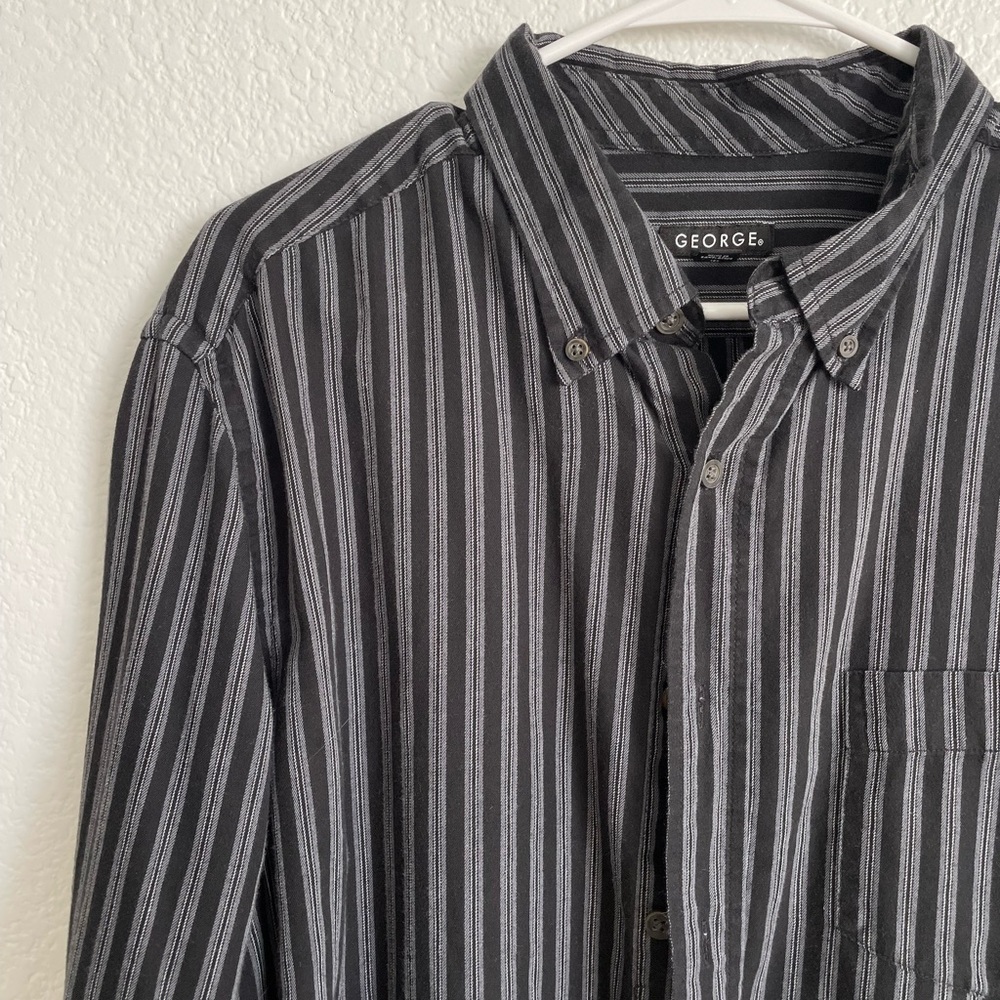 Stripped Button Down Dress Shirt